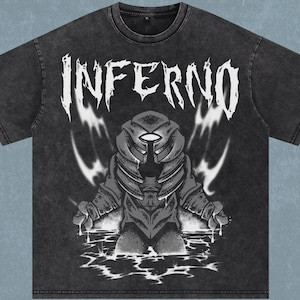 OSRS Zuk | The Inferno | Oversize T-Shirt | Acid Wash | Old School Runescape For Him | Gift For Her