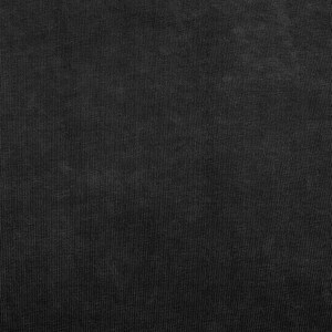 The image is a close-up of a black fabric with a textured appearance.