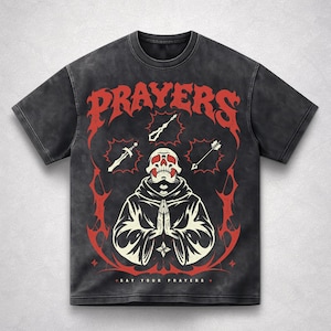 Say Your Prayers Shirt, Old School RuneScape Prayer Tee, OSRS Gamer T Shirt, Funny MMORPG Gaming Shirt, Dark Fantasy Graphic Tee Gift imagem 3