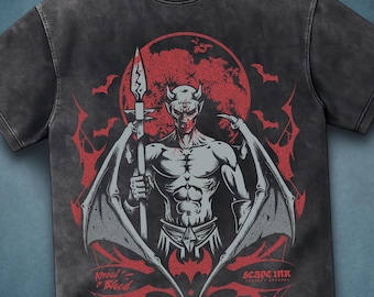OSRS Drakan, Oversized Acid Wash Tee, Inspired by RuneScape