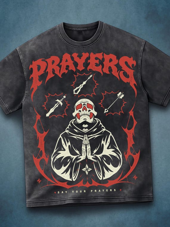 Say Your Prayers Shirt, Old School RuneScape Prayer Tee, OSRS Gamer T Shirt, Funny MMORPG Gaming Shirt, Dark Fantasy Graphic Tee Gift