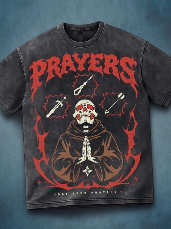 Say Your Prayers Shirt, Old School RuneScape Prayer Tee, OSRS Gamer T Shirt, Funny MMORPG Gaming Shirt, Dark Fantasy Graphic Tee Gift