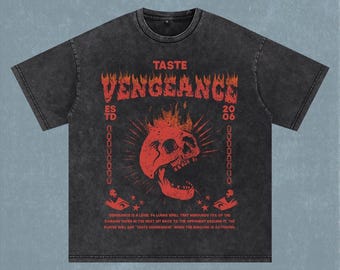 OSRS Veng Shirt, RuneScape PK Meme Tee, Old School Vengeance Gamer T-Shirt, Funny PvP Gift, Acid Wash Oversized Tee