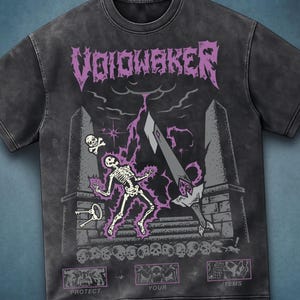 OSRS Voidwaker Shirt, Old School RuneScape PKer Tee, PvP Weapon Graphic T-Shirt, Funny Gamer Gift, Acid Wash Oversized Tee