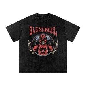 OSRS Old School Shirt, Old School RuneScape Gamer Tee, Retro MMORPG Graphic T-Shirt, Funny Gaming Gift, Acid Wash Oversized Tee image 8