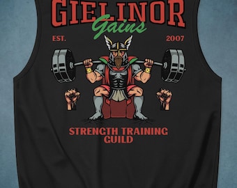OSRS Strength Training Gym Shirt Old School RuneScape Gymwear Fitness Stringer Gamer Gift