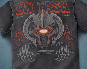 OSRS Zuk Gym Shirt, Oversized Acid Wash Tee, Inspired by RuneScape