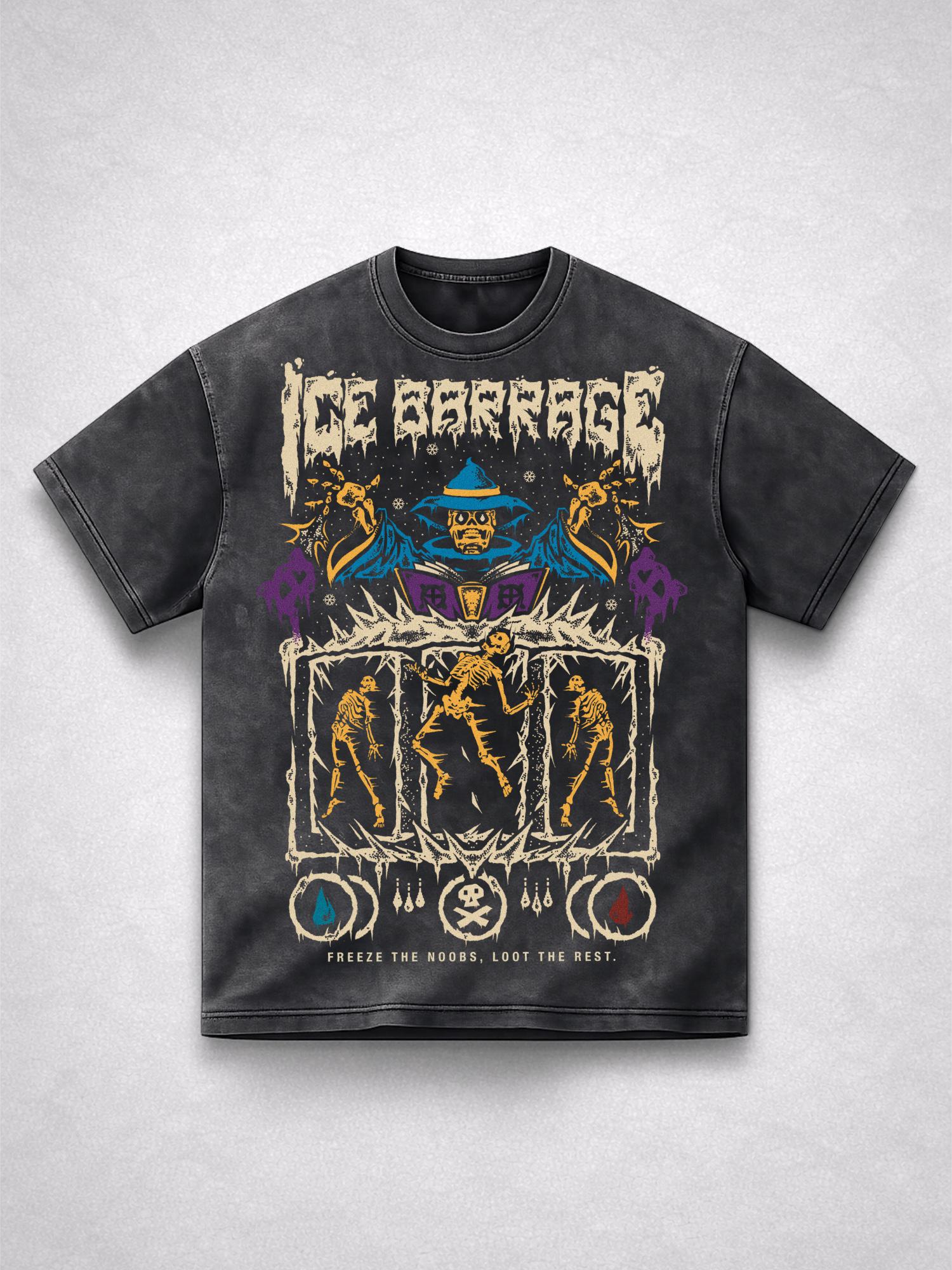 OSRS Ice Barrage Shirt, Old School Runescape Pvp Tee, Acid Wash