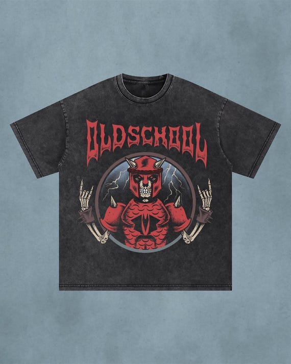 OSRS Old School Shirt, Old School RuneScape Gamer Tee, Retro MMORPG Graphic T-Shirt, Funny Gaming Gift, Acid Wash Oversized Tee