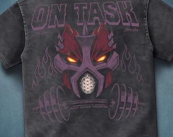OSRS Jad Gym Shirt, Oversized Acid Wash Tee, Inspired by RuneScape