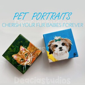 Acrylic Painting Portrait | Pet Painting | Small Pet Portrait