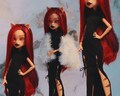 Black maxi dress with splits - Monster \/ Ever After \/ Rainbow doll clothes of high fashion product logo