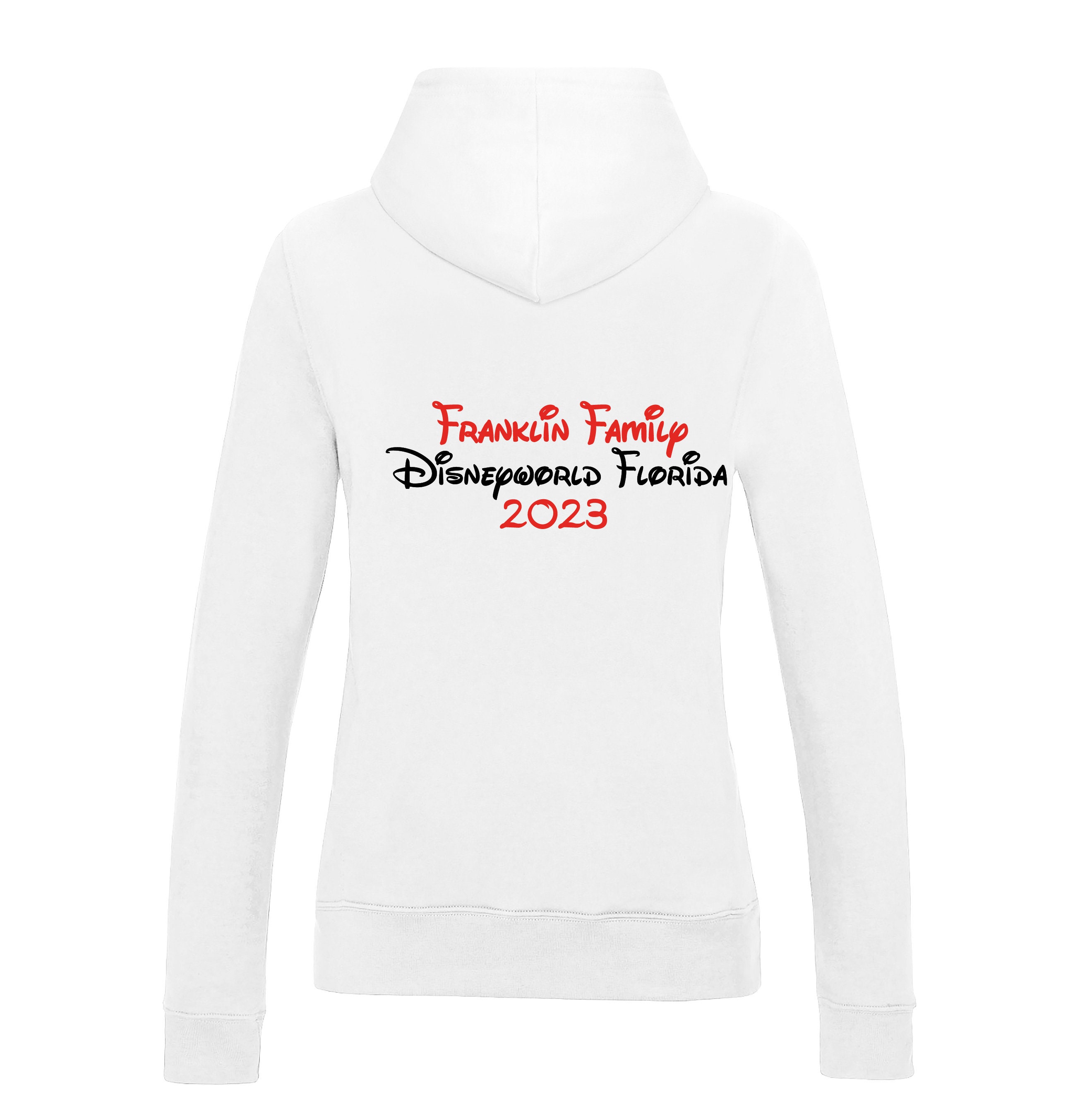 Ladies Disney Hoodies Glitter or Flat Print, Minnie Mouse and Disney