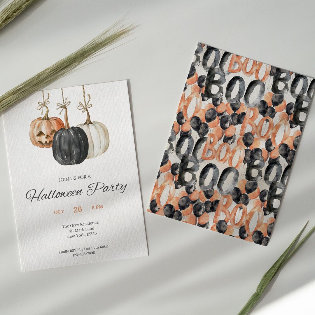 Halloween Party Invitation Template Modern Halloween Invite Printable