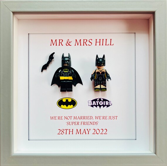 Wedding Gift Lego DC Marvel Minifigures Lego Frames Superhero Gift Fathers Day Birthday Personalised Gifts Personalised Frames Etsy UK