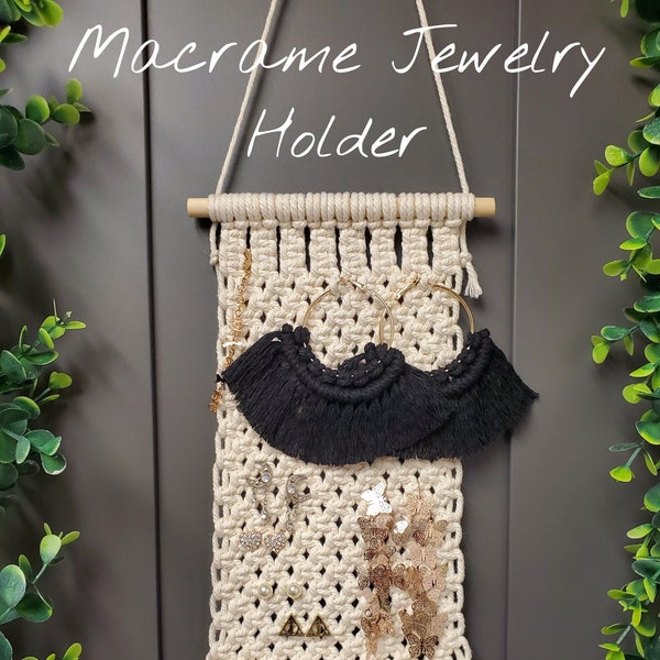 Macrame Earring Holder Etsy