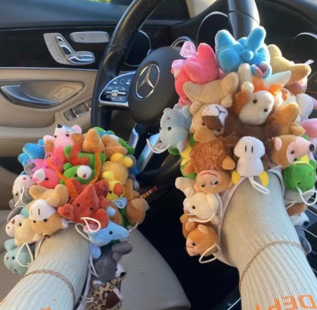 Mini Stuffed Animal Slippers Etsy