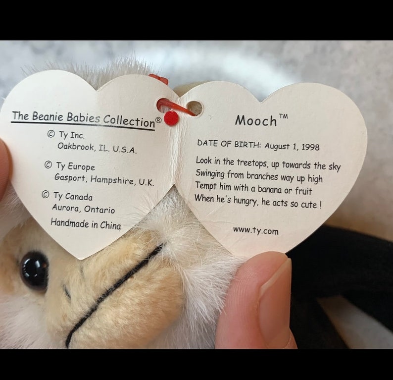 RARE Beanie Baby mooch the Monkey - Etsy