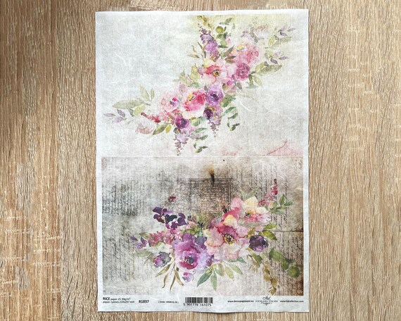 Flowers Rice Paper for decoupage