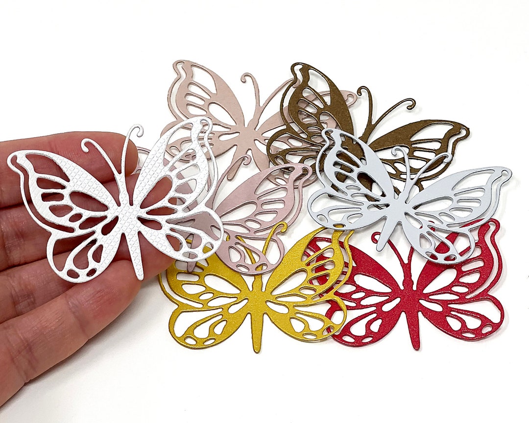 Butterfly Die Cuts Paper Butterflies Metallic Paper Cut Outs Card