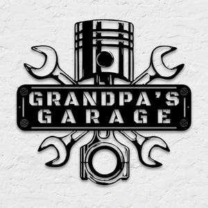 CUSTOM: Personal Workshop Mechanic Sign | Dad&#39;s Garage Sign | Custom Workshop Sign | Dad Papa Grandpa Garage Sign | LED Lights Mechanic Sign