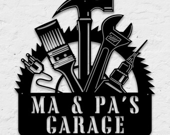 Custom Workshop Sign: Personalized Garage Decor with LED Lights