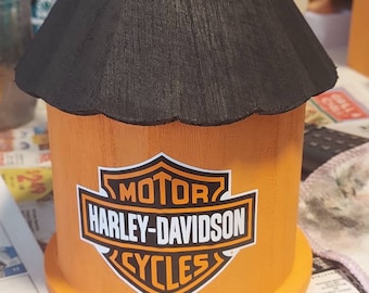 Harley Davidson Hand Painted Birdhouse