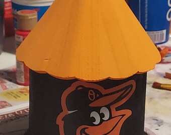 Baltimore Orioles Hand Painted Birdhouse