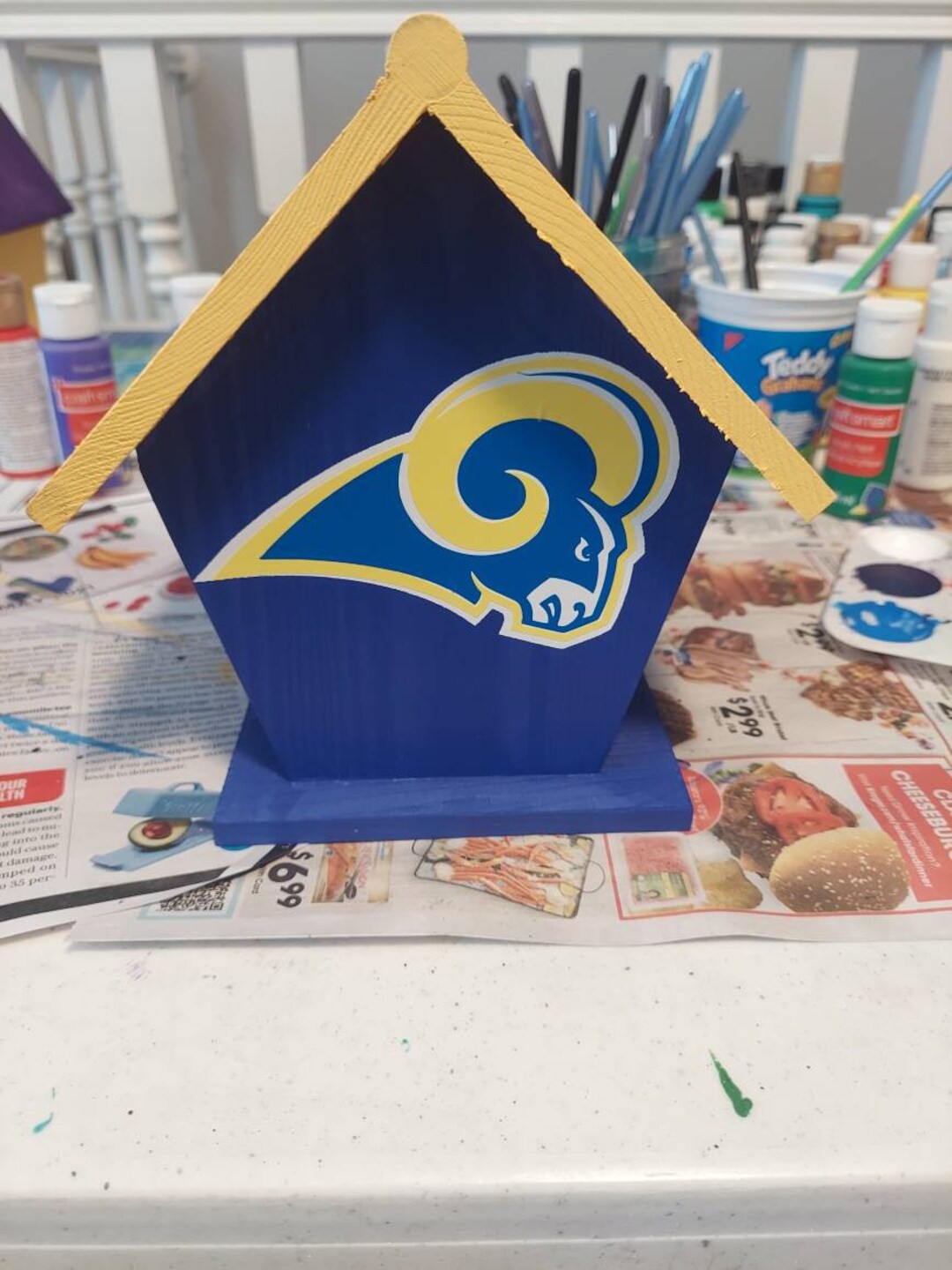 Los Angeles Rams Hand Painted Birdhouses Etsy