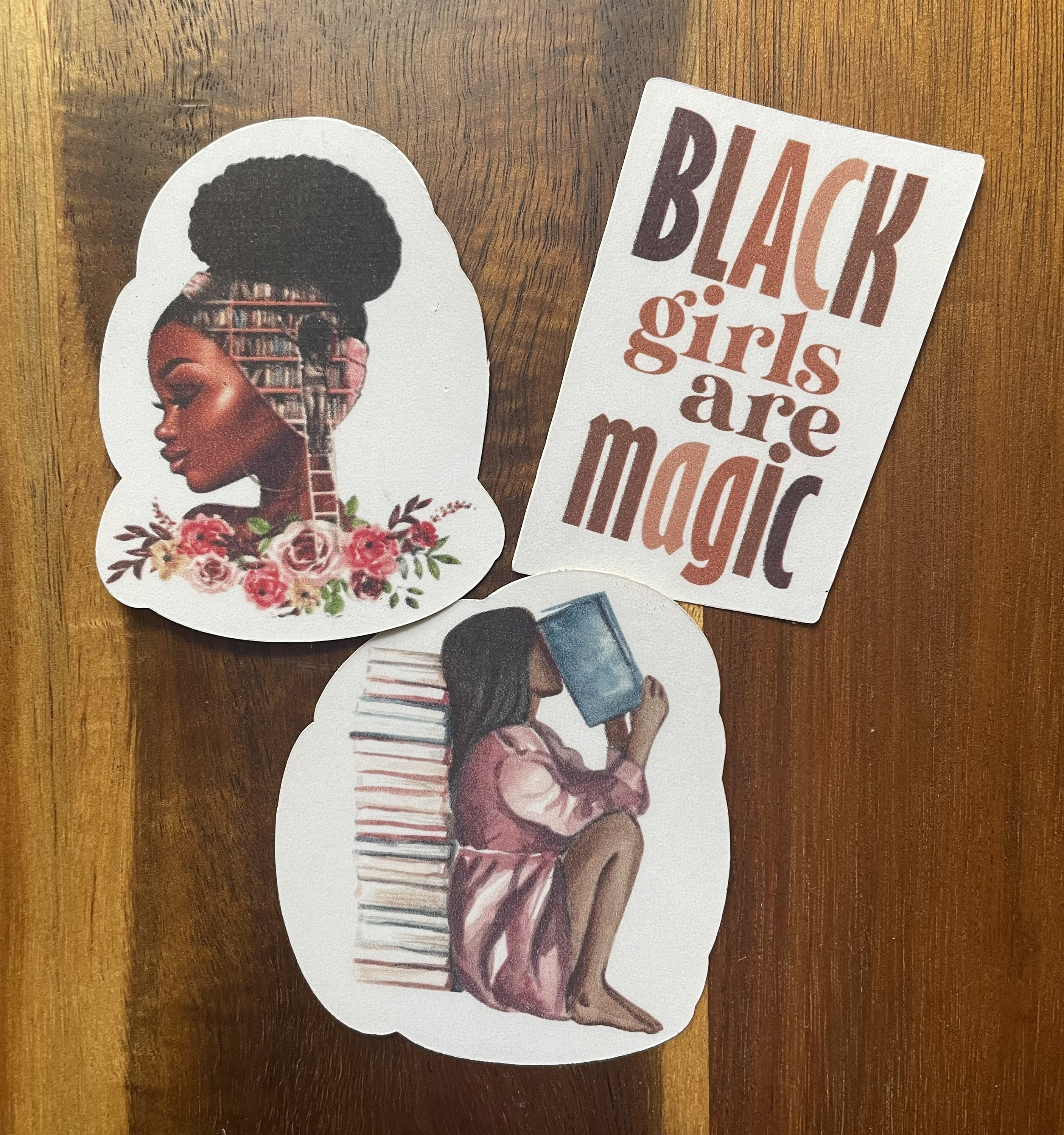 Black Girl Magic Stickers, Black Girl Reader Stickers…