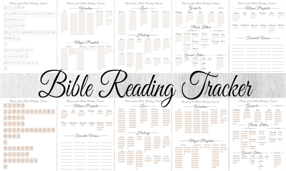 Bible Reading Tracker Printable, Digital Download, Goodnotes, Onenote