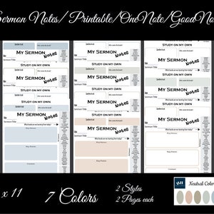 Sermon Notes for Adults, Sermon Notes for Teens, Sermon Note Templates, Sermon Notes Printable, Sermon Notes Digital