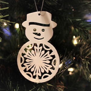 3D Printed Snowman Christmas Ornament