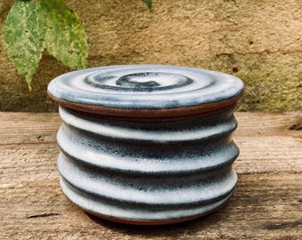 FRENCH BUTTER KEEPER #30 stoneware clay dish for soft butter on table - handmade - studio pottery - one of a kind - food safe - wheel thrown