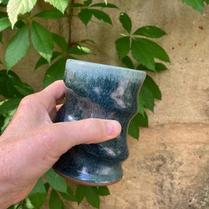 CERAMIC TUMBLER #8 stoneware clay tumbler - water, wine, tea, juice, beer, milk - wheel thrown - food safe - studio pottery - one of a kind
