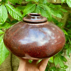 CERAMIC FLOWER VASE #38. Wheel thrown pottery for home decor. One of a kind.