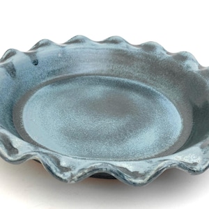 STONEWARE PIE PLATE #14 ceramic pan for pies, tarts, casseroles and other baking - food safe - wheel thrown - studio pottery - one of a kind