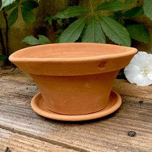 TERRAKOTTA Blumentopf #49 roter Ton Übertopf für Pflanzenliebhaber - handgetöpferte Keramik - roter Ton Übertopf
