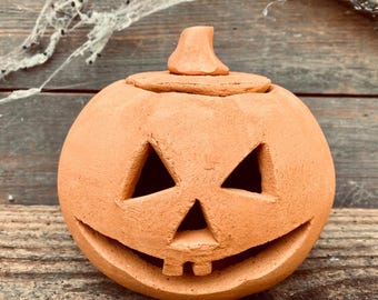 ヴィンテージ陶器製カボチャ型 擬人化ジャックオーランタン ハロウィン
