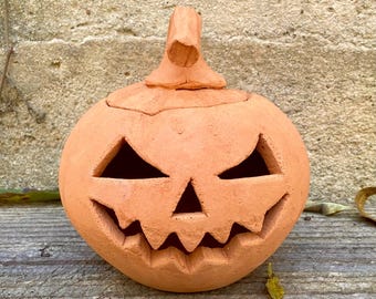 ヴィンテージ陶器製カボチャ型 擬人化ジャックオーランタン ハロウィン