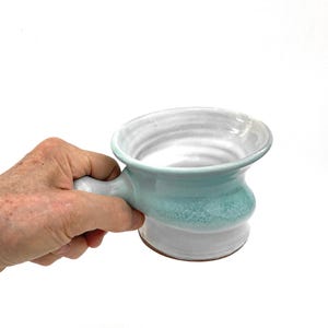 STONEWARE SHAVING MUG #29 ceramic lather cup for wet shave - handmade gifts for men - wheel thrown - studio pottery - one of a kind