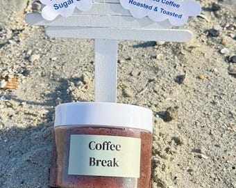 Exfoliante corporal de azúcar con café totalmente natural – Exfoliante orgánico, cuidado de la piel para spa en casa (frascos de 3 oz y 6 oz)