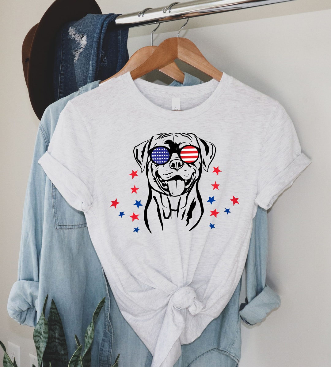 Patriotic Pitbull Dog Shirt Forth of July Dog Shirt Memorial Etsy
