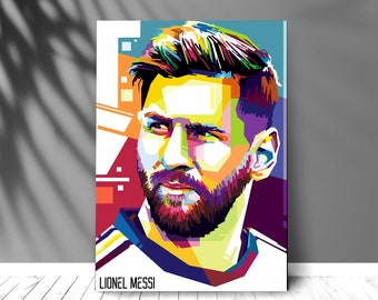 Lionel Messi | Fußball Poster A4, A3, A2, A1, & 12x18" ohne Rahmen