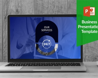 50 Folien mit Business-Präsentation Power Point Folien, Professionelle & moderne Vorlage. Sofortiger digitaler Download