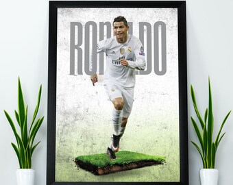 Cristiano Ronaldo Poster, sofortiger digitaler Download, Digitaldruck, Fußball Wand Kunst Poster 2023, Porträt - A4, A3, A2 JPEG Datei download
