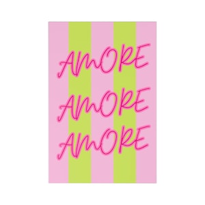 Lot de 7 cartes postales colorées « Amore », papeterie mignonne, mots d'amour, cartes-cadeaux, Saint-Valentin, gestes romantiques, invitations de fête