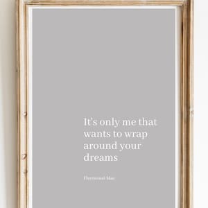 Fleetwood Mac Dreams, Druck, druckbare Kunst, Digitaldruck, Print zu Hause, DIGITAL DOWNLOAD, DRUCKBAR, Poster, Fleetwood Mac Song Lyric