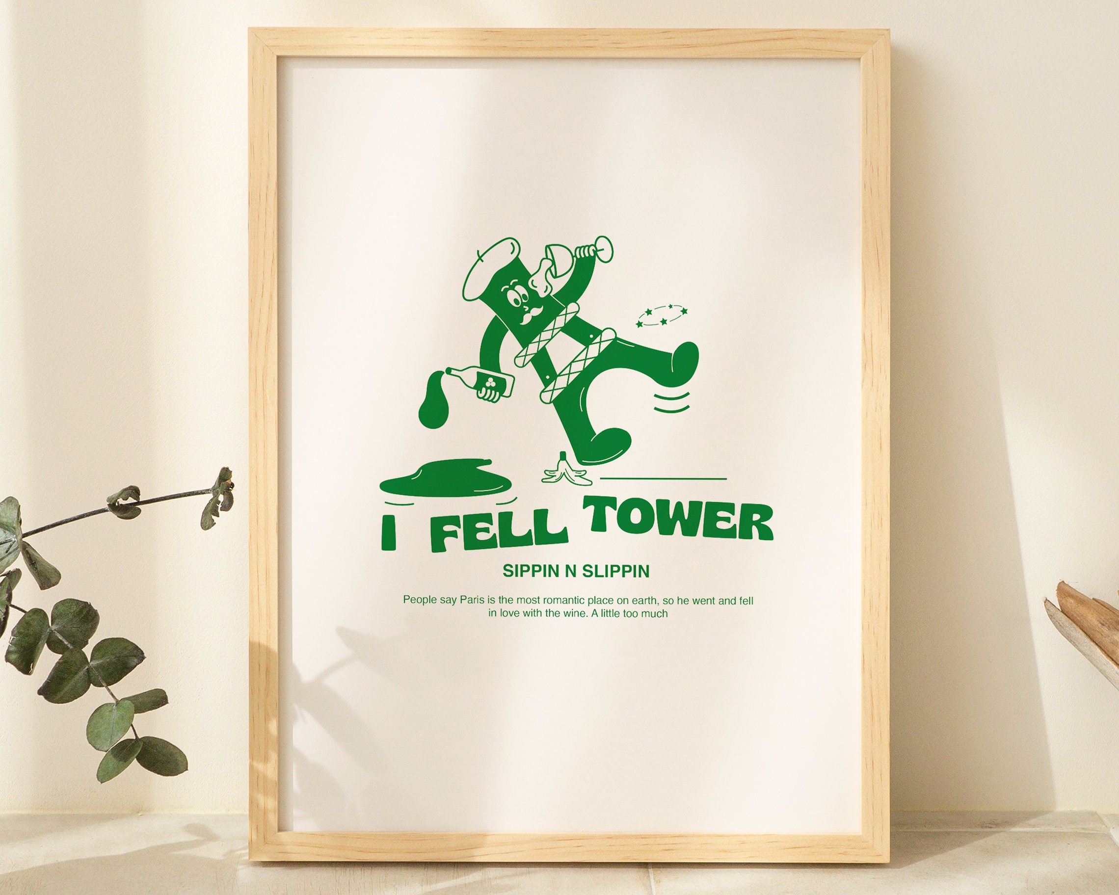 I Fell Tower, Paris Eiffel Tower Pun, Funny Digital Download, Trendy ...