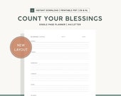 Count Your Blessings Raise Your Vibration Weekly Gratitude Journal Printable Gratitude Notebook Minimal Gratitude List